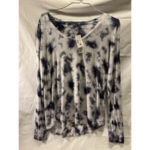Aerie Seriously Soft Perfect V Tie-Dye Long Sleeve Top Women's Small
